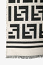 Fendi Black/White Wool Zucca Scarf