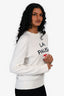 Pre-Loved Chanel™ 2019 Runway Cream Cashmere 'La Pausa CC Logo' Crewneck Sweater Size 40