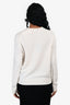 Pre-Loved Chanel™ 2019 Runway Cream Cashmere 'La Pausa CC Logo' Crewneck Sweater Size 40