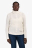 Loro Piana Cream Cashmere Sequin Turtleneck Sweater Size 44