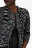 M Missoni Black/White Patterned Fringe Trim Jacket Size 46