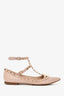 Valentino Nude Patent Leather Rockstud Flats Size 37.5