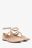 Valentino Nude Patent Leather Rockstud Flats Size 37.5