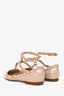 Valentino Nude Patent Leather Rockstud Flats Size 37.5