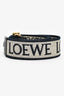 Loewe Navy Leather/Jacquard Anagram Bag Strap