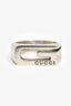 Gucci Sterling Silver 'Cut Out G' Ring Size 9