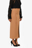 ba&sh Camel 'Chirli' Midi Skirt Size 34