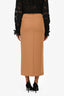 ba&sh Camel 'Chirli' Midi Skirt Size 34