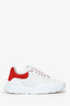 Alexander McQueen White/Red Leather Oversized Sneakers Size 45.5 Mens
