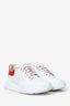 Alexander McQueen White/Red Leather Oversized Sneakers Size 45.5 Mens