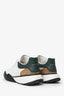 Alexander McQueen White/Green/Brown Canvas/Leather Size 45 Mens