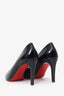 Christian Louboutin Black Round Toe 'Pumppie' Heels Size 38.5