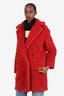 MaxMara Red Alpaca/Wool Short Teddy Coat Size 6