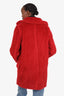 MaxMara Red Alpaca/Wool Short Teddy Coat Size 6