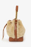 Saint Laurent Brown Leather/Shearling Emmanuelle Bucket Bag