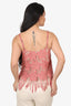 Alice + Oliva Salmon Embroidered Fringe Sleeveless Top Size 2