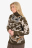 Isabel Marant Etoile Khaki Green Wool Chunky Knit Turtle Neck Sweater Size 40