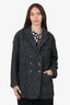 Isabel Marant Etoile Grey Chevron Knit Jacket Size 2