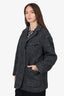 Isabel Marant Etoile Grey Chevron Knit Jacket Size 2