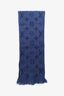 Louis Vuitton Blue Wool Knit Monogram Scarf