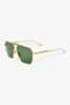 Bottega Veneta Gold Frame/Green Tinted Aviator Sunglasses