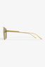 Bottega Veneta Gold Frame/Green Tinted Aviator Sunglasses