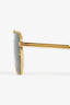 Bottega Veneta Gold Frame/Green Tinted Aviator Sunglasses