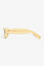 Bottega Veneta Gold Tone/Cream Rubber Oval Sunglasses