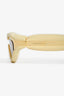 Bottega Veneta Gold Tone/Cream Rubber Oval Sunglasses