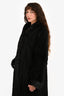 Vintage Black Sheared Raccoon/Muskrat Fur Long Coat Est. Size M