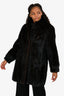 Vintage Canadian Dark Ranch Mink Fur Long Coat Est. Size M