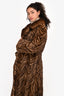 Vintage Canadian Demi Buff/Pastel Mink Fur Long Coat Est Size S