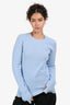Helmut Lang Light Blue Ribbed Top Size M