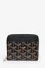 Goyard Black Canvas/Leather "Matingon Mini' Wallet