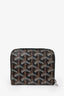 Goyard Black Canvas/Leather "Matingon Mini' Wallet