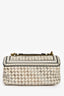 Bottega Veneta 2018 Grey Leather 'Ayers Intrecciato Checker Olimpia Knot' Shoulder Bag