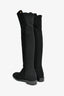 Stuart Weitzman Black Suede Logo Knee High Boots Size 36.5