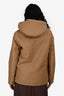 Sandro Brown Hooded Fleece Lined Short Parka Size S