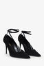 Saint Laurent Black Suede Strap Pumps Size 39