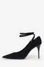 Saint Laurent Black Suede Strap Pumps Size 39