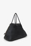 The Row Black Grained Leather Large Devon Weekend Bag