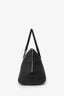 The Row Black Grained Leather Large Devon Weekend Bag