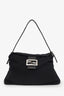 Fendi Black Nylon Mama Double Flap Baguette