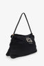 Fendi Black Nylon Mama Double Flap Baguette