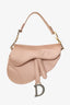 Christian Dior 2019 Pink Satin Crystal Embellished Mini Saddle Bag
