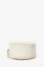 Pre-Loved Chanel™ 2019 White Shearling Chevron Round Crossbody