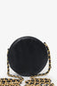 Pre-Loved Chanel™ 2019 Black Quilted Lambskin Round Chic Pearls Crossbody Bag