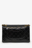Pre-Loved Chanel™ 1996-97 Black Quilted Patent Leather CC Flap Bag