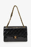 Pre-Loved Chanel™ 1996-97 Black Quilted Patent Leather CC Flap Bag