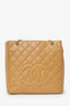 Pre-Loved Chanel™ 2004-05 Beige Caviar Leather Petit Shopping Tote